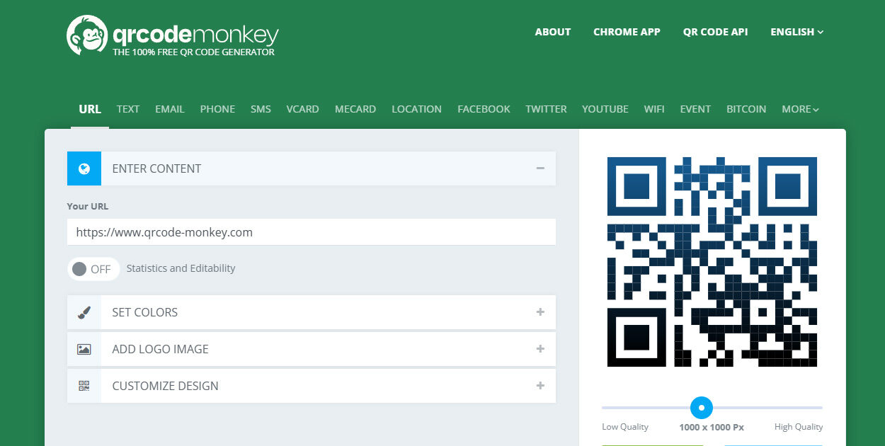 QRコードの作成ができるサイト・サービス「QRCode Monkey」